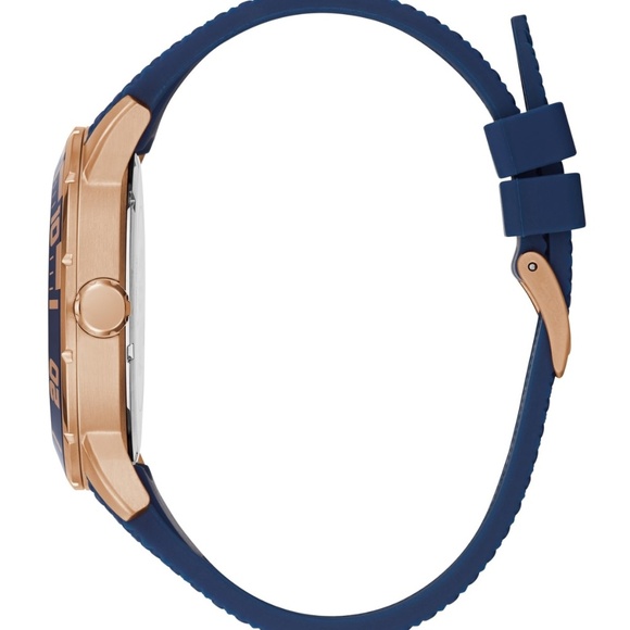 GUESS Navy and Rose Gold-Tone Multifunction Watch - Picture 2 of 8